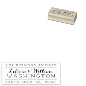Mooi Robuust script gehuwd paaradres Rubberstempel (Gestempeld)