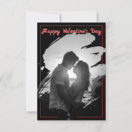 Mooi rode & zwarte Valentijnsdag fotokaart