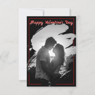 Mooi rode & zwarte Valentijnsdag fotokaart