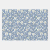 Mooi Romantisch Blauw Vogels Bloemen Bruids Shower Inpakpapier Vel (Voorkant 2)