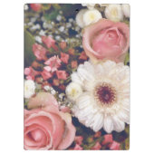 Mooi romantisch bloemenboeket monogram klembord (Achterkant)