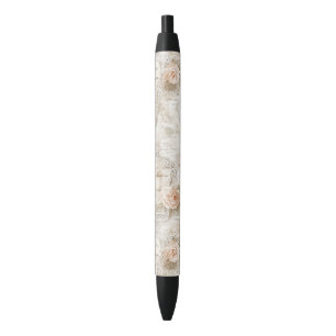 Mooi romantische ivoor blos rozen liefdesbrieven zwarte inkt pen