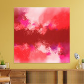 Mooi rood Abstract hedendaags modern Canvas Afdruk (Insitu (Woonkamer))