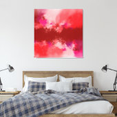 Mooi rood Abstract hedendaags modern Canvas Afdruk (Insitu (Slaapkamer))