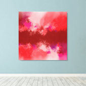 Mooi rood Abstract hedendaags modern Canvas Afdruk (Insitu (Houten vloer))