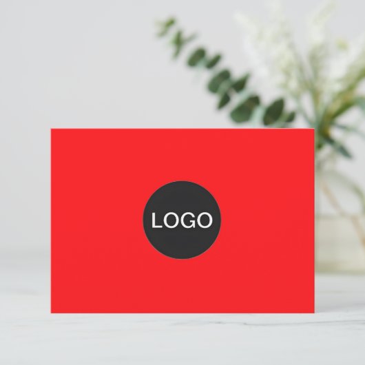 Mooi rood cadeaubon (Modern Brand Logo) (Staand voorkant)