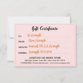 Mooi rood cadeaubon (Modern Brand Logo) (Achterkant)