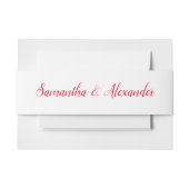 Mooi rood en wit uitnodigingen wikkel (Voorkant Voorbeeld)