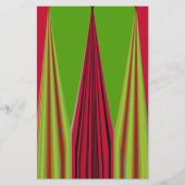 Mooi rood geel groen fractal art design briefpapier (Voorkant)