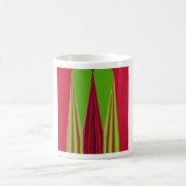 Mooi rood geel groen fractal art design koffiemok (Center)
