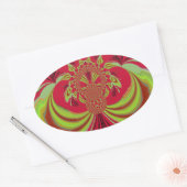 Mooi rood geel ontwerp. Inspiratie vector co Ovale Sticker (Envelop)