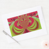 Mooi rood geel ontwerp. Inspiratie vector co Rechthoekige Sticker (Envelop)