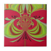 Mooi rood geel ontwerp. Inspiratie vector co Tegeltje (Voorkant)