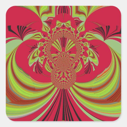 Mooi rood geel ontwerp. Inspiratie vector co Vierkante Sticker (Voorkant)