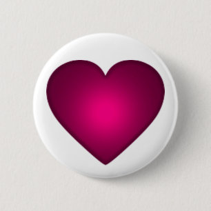 Mooi rood hart ronde button 5,7 cm