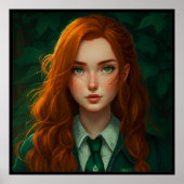 Mooi rood meisje anime Poster (Voorkant)