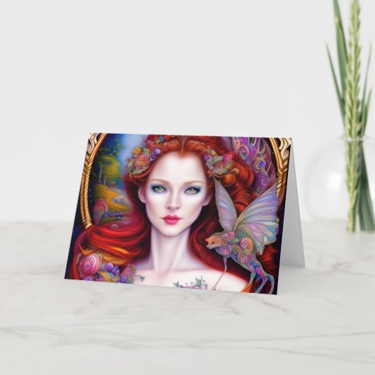 Mooi rood sprookje bedankkaart (Voorkant)