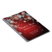 Mooi rood winter bruiloft gastenboek notitieboek (Rechterzijde)