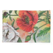 Mooi rood wit klaprozen kussen Hoesje Kussensloop (Achterkant)