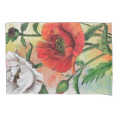 Mooi rood wit klaprozen kussen Hoesje Kussensloop (Voorkant)