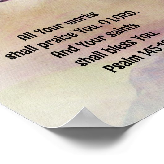 Mooi Roos Bijbel Verse Art Poster (Hoek)