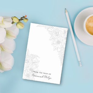 Mooi Roos Daisy Line Art Van het bureau van Post-it® Notes