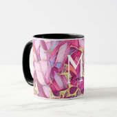 Mooi Roos en roze bloem Mok (Voorkant links)