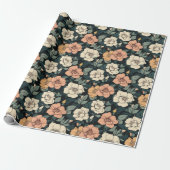 Mooi Roos Flower Destination Wrapping Paper Cadeaupapier (Uitgerold)