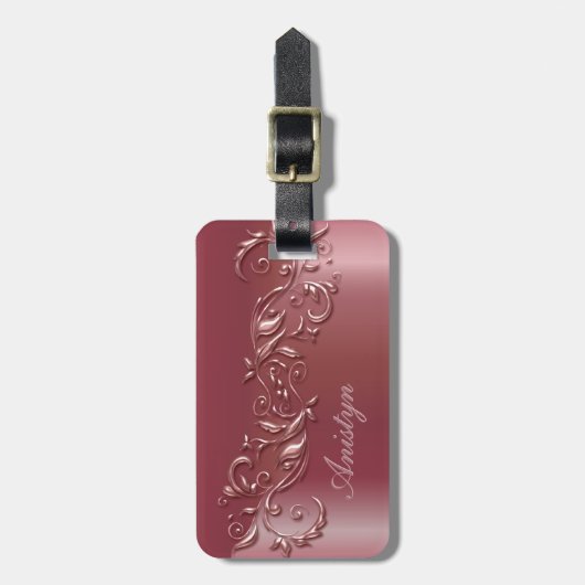 Mooi Roos Gold Bagagelabel (Voorkant verticaal)
