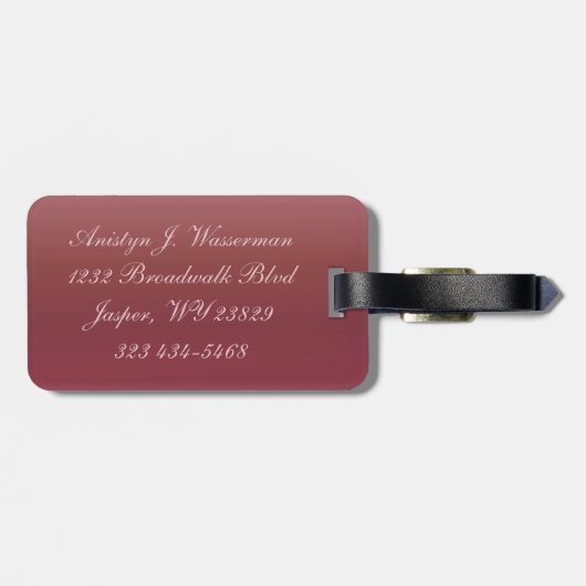 Mooi Roos Gold Bagagelabel (Achterkant horizontaal)