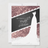 Mooi Roos Gold Glitter Vrijgezellenfeest Kaart (Voorkant)