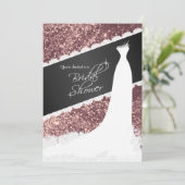 Mooi Roos Gold Glitter Vrijgezellenfeest Kaart (Staand voorkant)