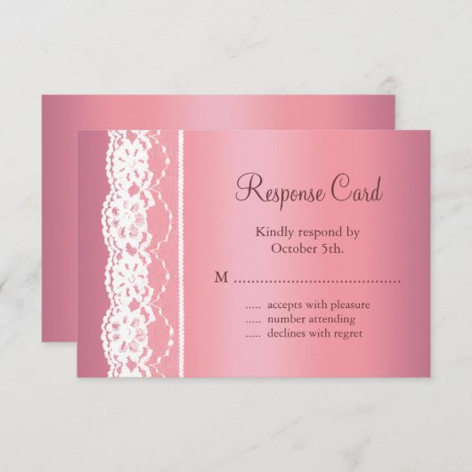 Mooi Roos Gold RSVP (Voorkant / Achterkant)