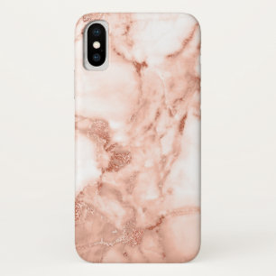Mooi Roos Gold Sparkle-marmer-patroon iPhone X Hoesje