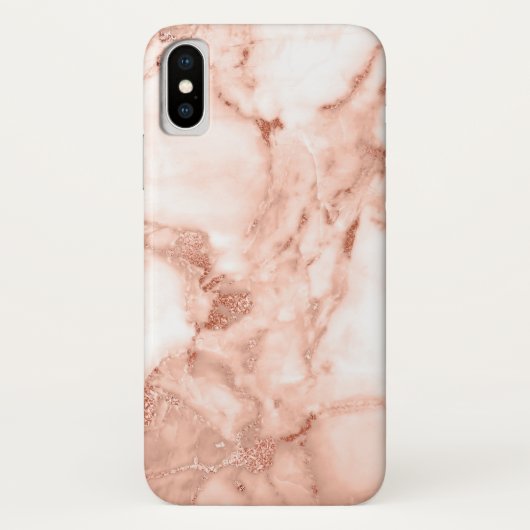 Mooi Roos Gold Sparkle-marmer-patroon Case-Mate iPhone Case (Achterkant)