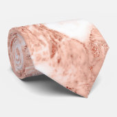 Mooi Roos Gold Sparkle-marmer-patroon Stropdas (Opgerold)