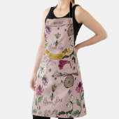 Mooi Roos Goud en Zwart Queen Bee & Foliage Schort (Insitu)