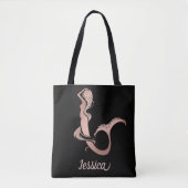 Mooi Roos Goud gepersonaliseerd Tote Bag (Voorkant)