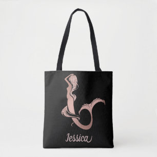 Mooi Roos Goud gepersonaliseerd Tote Bag