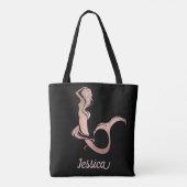Mooi Roos Goud gepersonaliseerd Tote Bag (Achterkant)