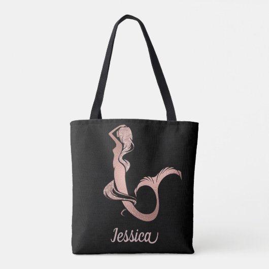 Mooi Roos Goud gepersonaliseerd Tote Bag (Achterkant)
