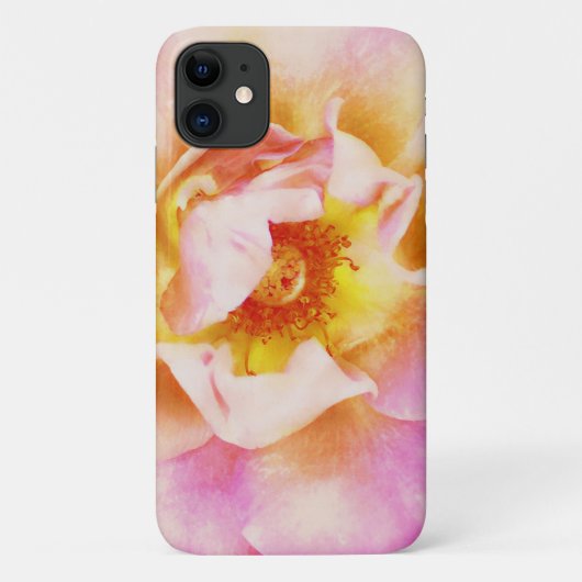 Mooi Roos Goud Roze Art Telefoon Case (Achterkant)