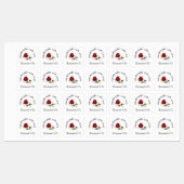 Mooi Roos handgemaakt met liefde gepersonaliseerd Labels (Vel)