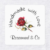 Mooi Roos handgemaakt met liefde gepersonaliseerd Labels (Design 1)
