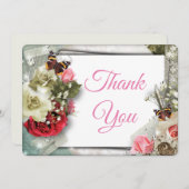 Mooi Roos - Hartelijk dank Bedankkaart (Voorkant / Achterkant)