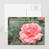 Mooi Roos in Bloom briefkaart w / Lincoln quote (Voorkant / Achterkant)