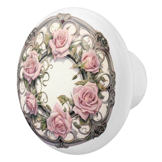 Mooi Roos Keramische Knop (Rechts)