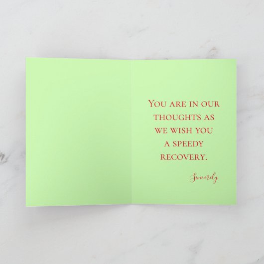 Mooi Roos, kom snel goed Kaart (Binnen)