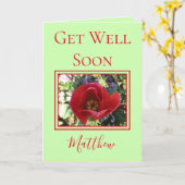 Mooi Roos, kom snel goed Kaart (Gele Bloem)