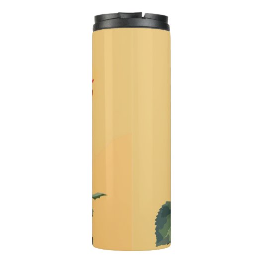 Mooi roos Moederdag cadeau gepersonaliseerd Thermosbeker (Achterkant)